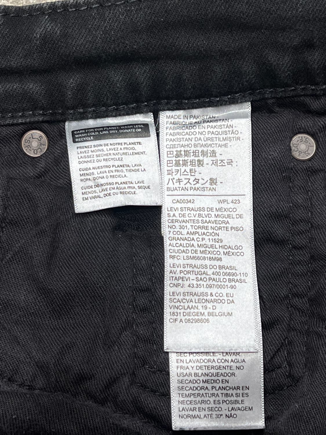 리바이스502 프리미엄 블랙진 상품이미지7