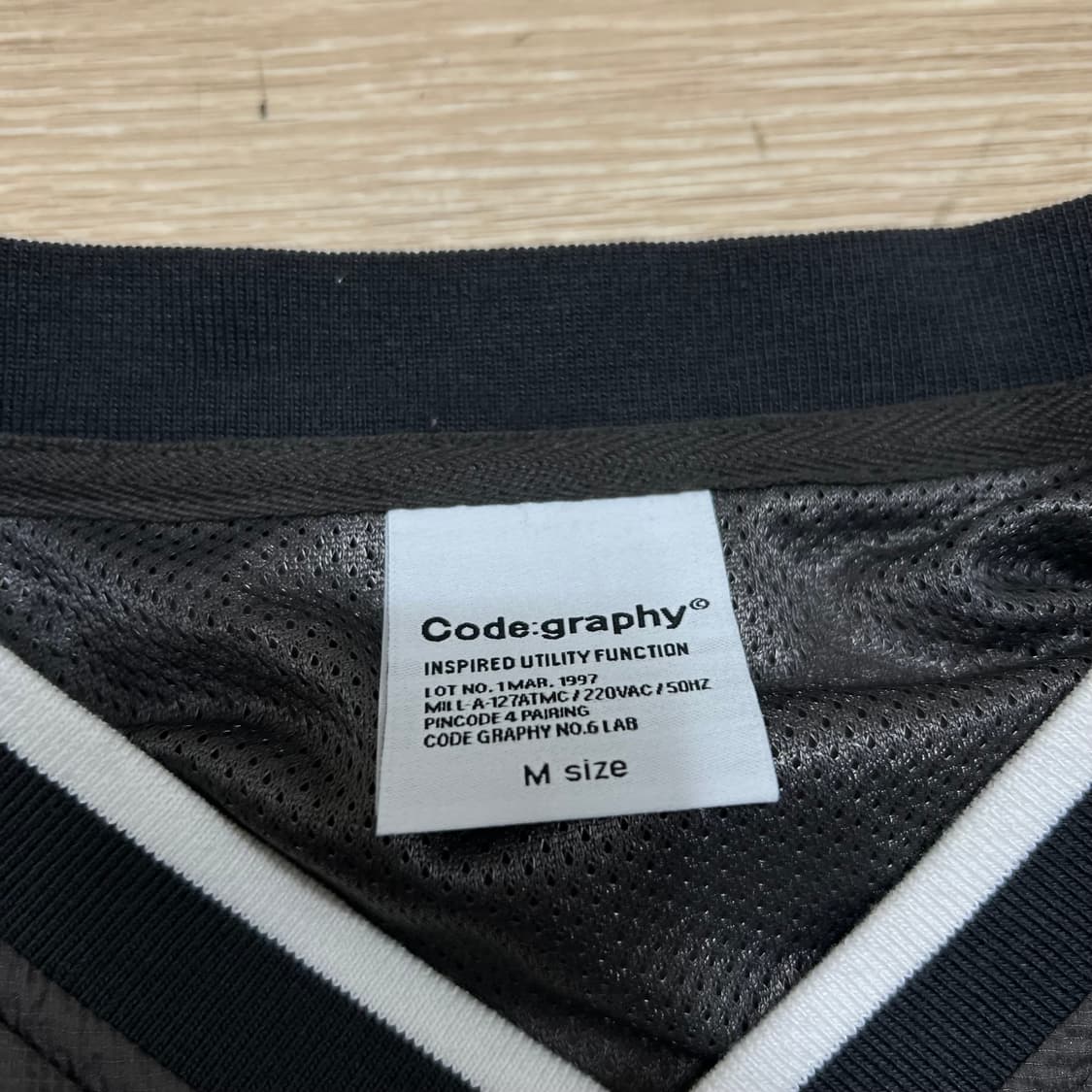 코드그라피 바람막이 풀오버 웜업 자켓 [차콜] M/95 상품이미지4