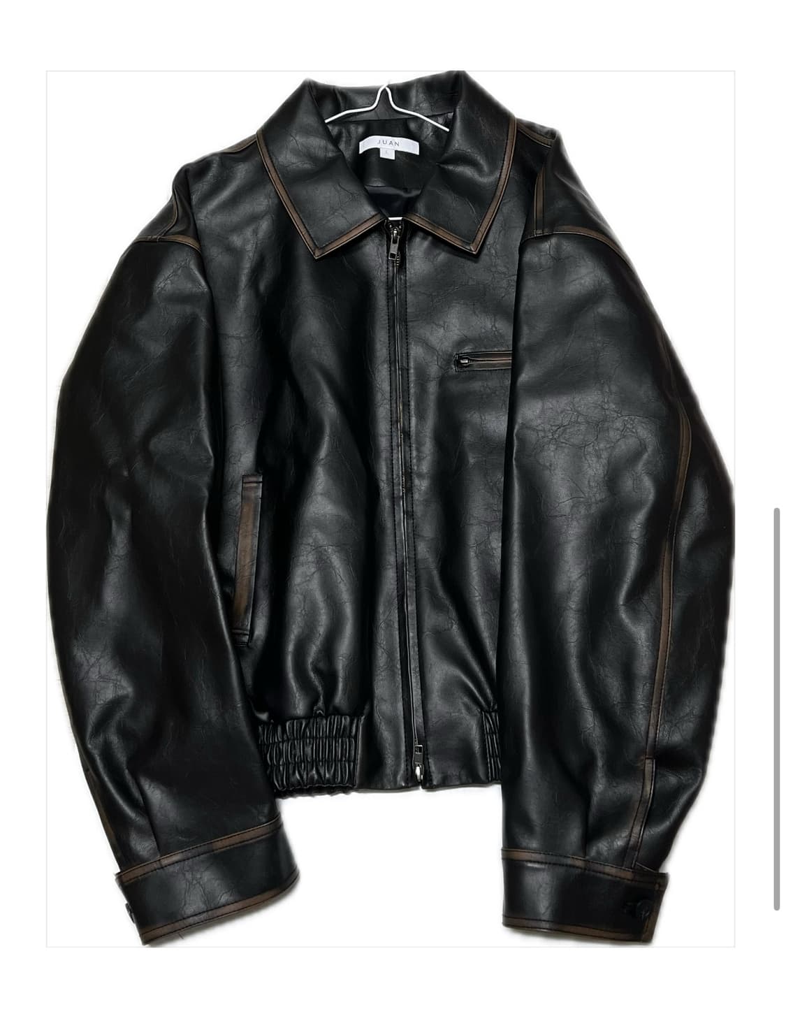 주앙 옴므 레더 블루종 L 판매합니다. 상품이미지1