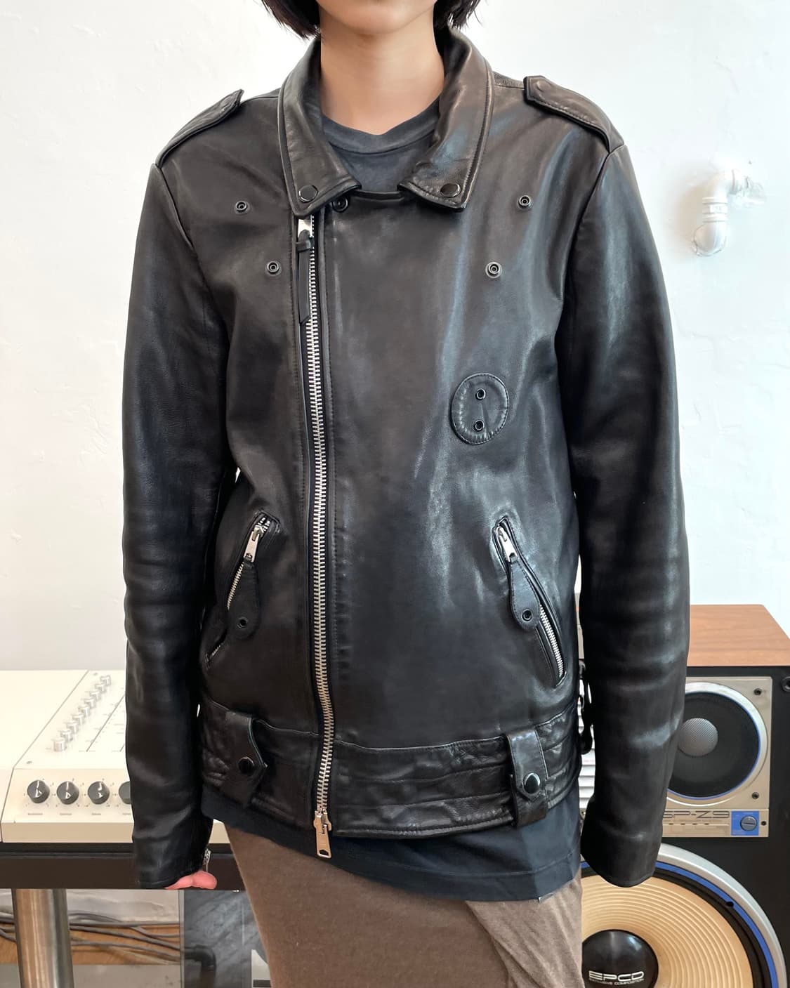[L] 올세인츠 레더 모터사이클 자켓 상품이미지1
