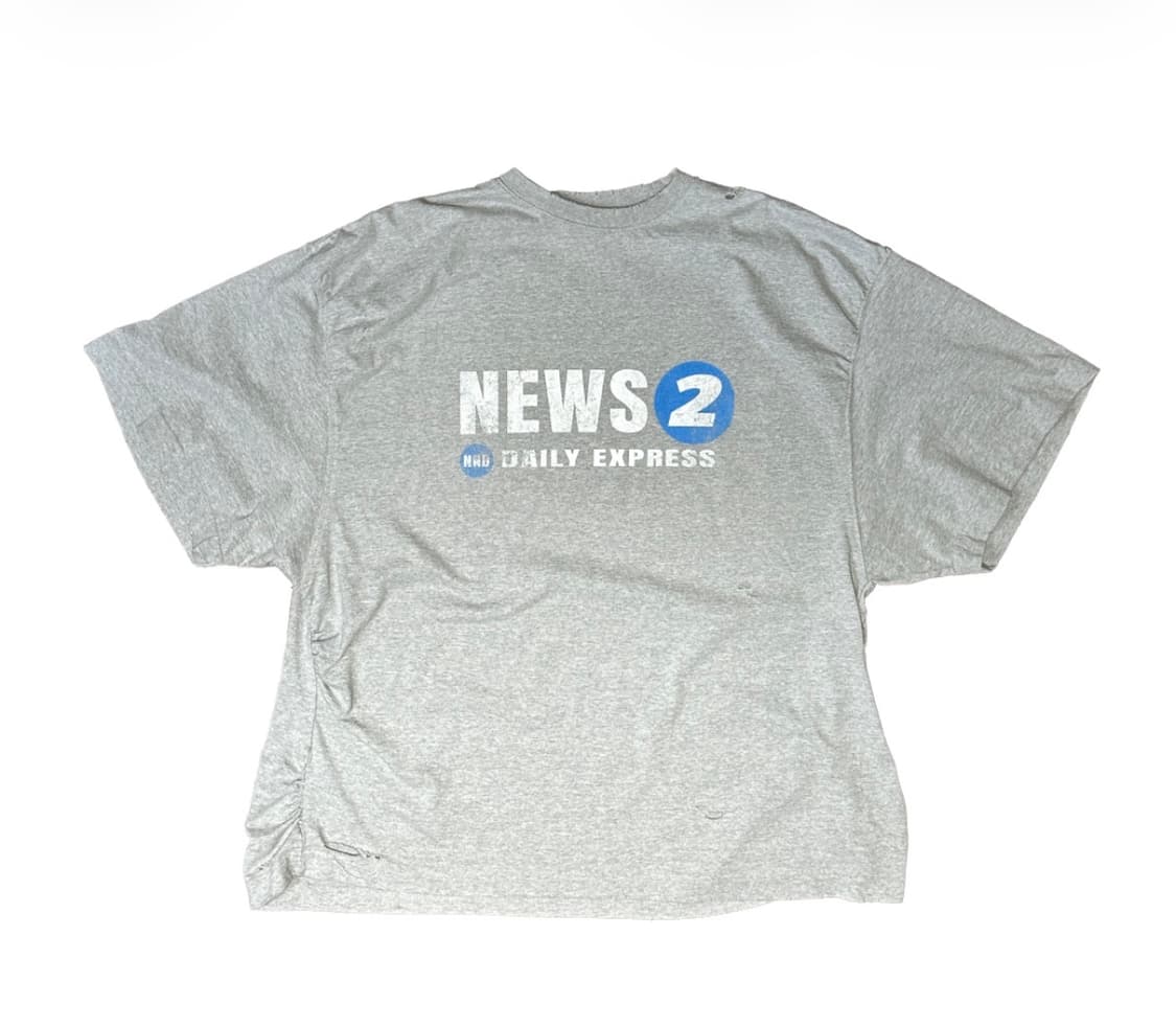 논노드 뉴스 그레이 반팔 1사이즈 상품이미지1