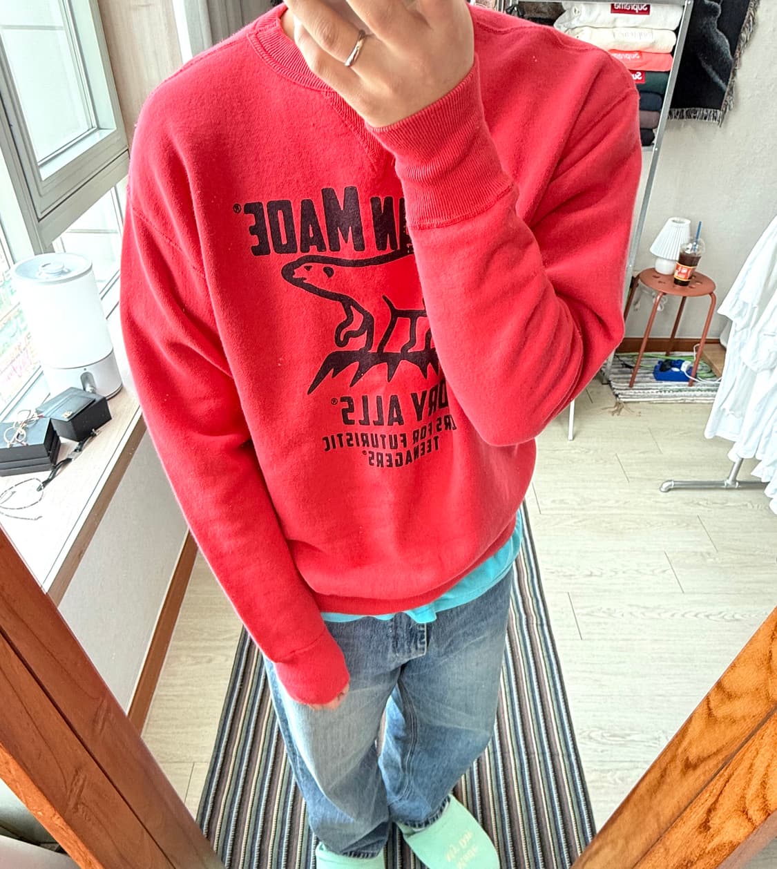 휴먼메이드 북극곰 맨투맨 상품이미지1