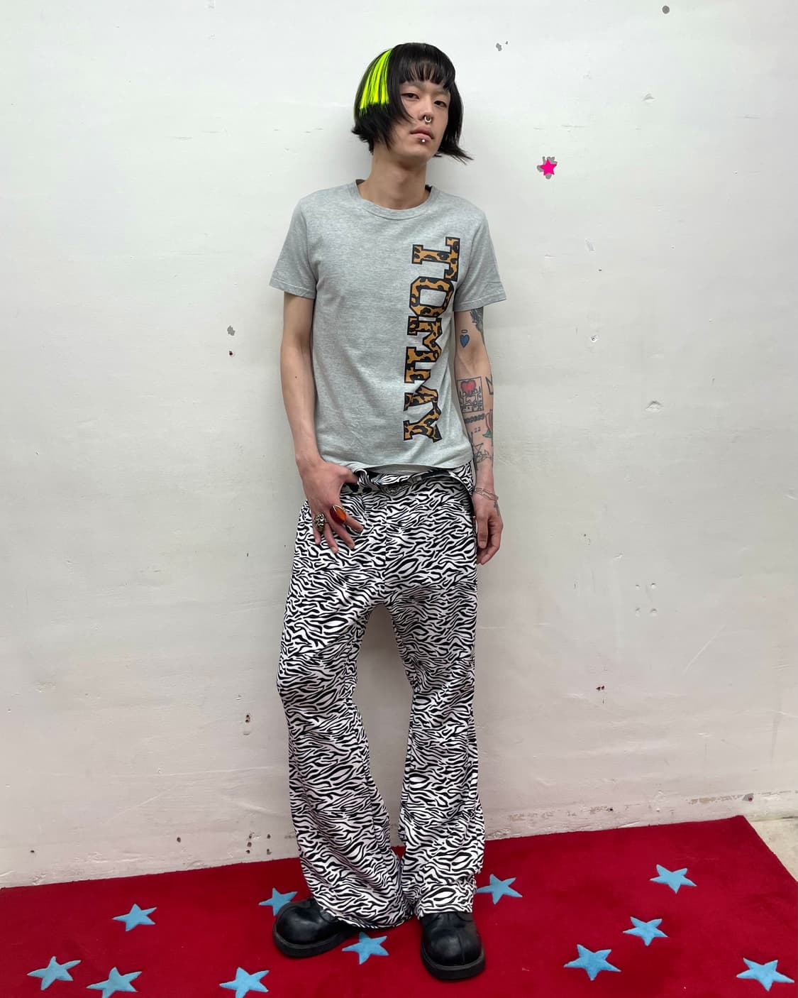 Tommy Girl Leopard Lettering Gray T 상품이미지5