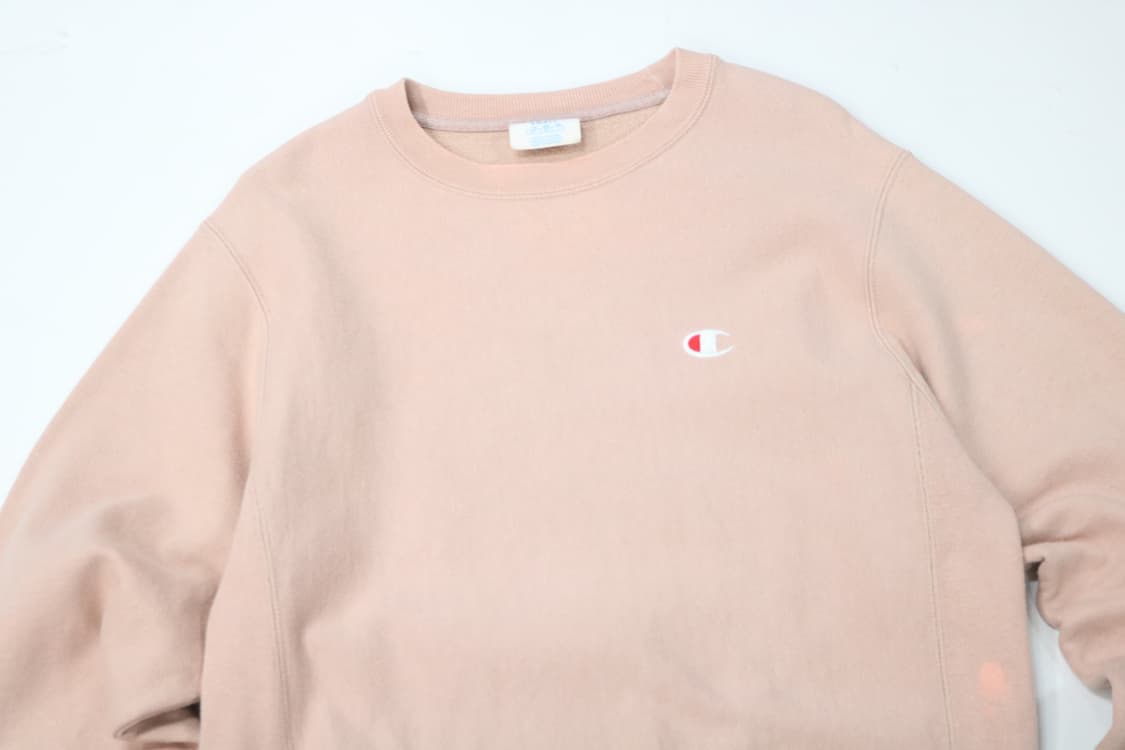 챔피온 빈티지 리버스 위브 핑크 크루넥 맨투맨 상품이미지3