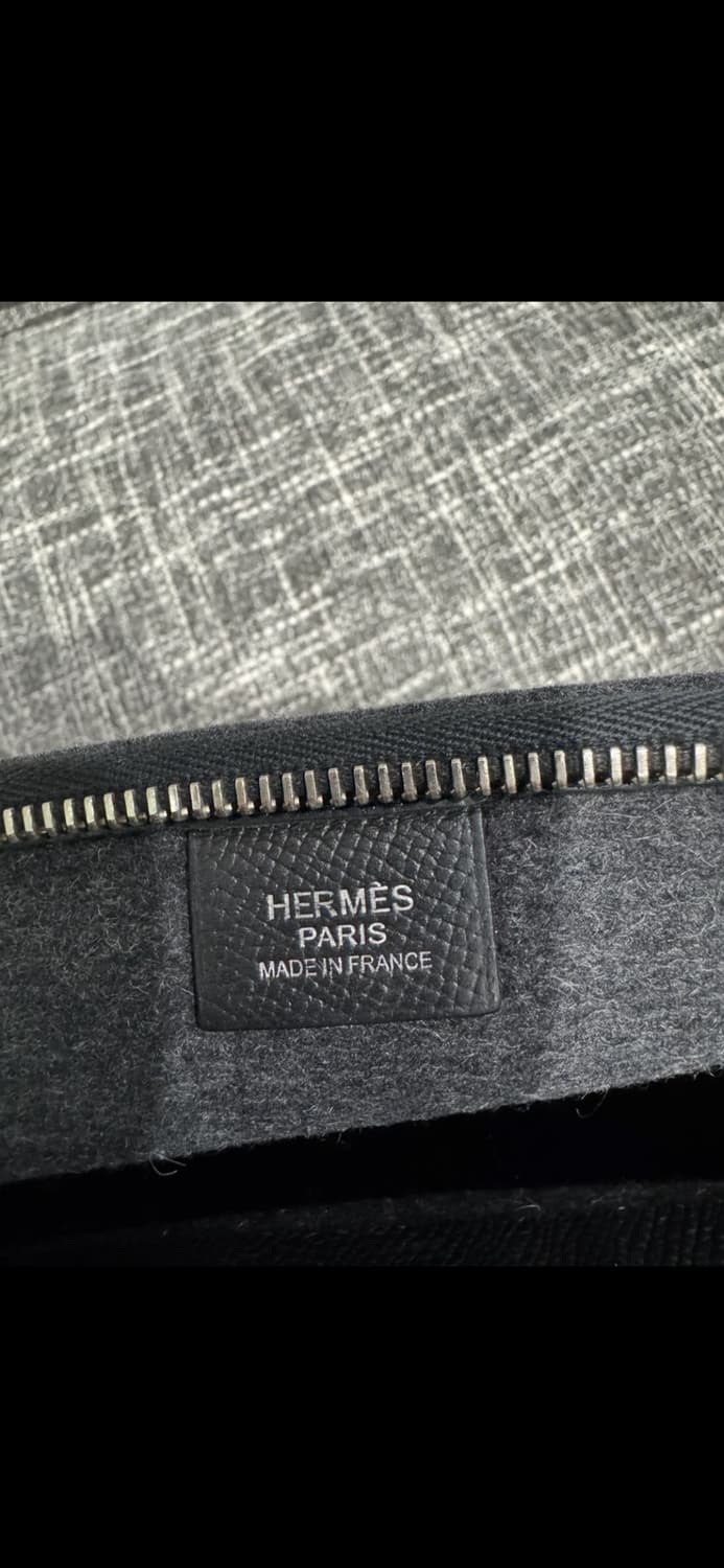 에르메스 블랙 펠트 가죽 클러치 파우치 상품이미지10
