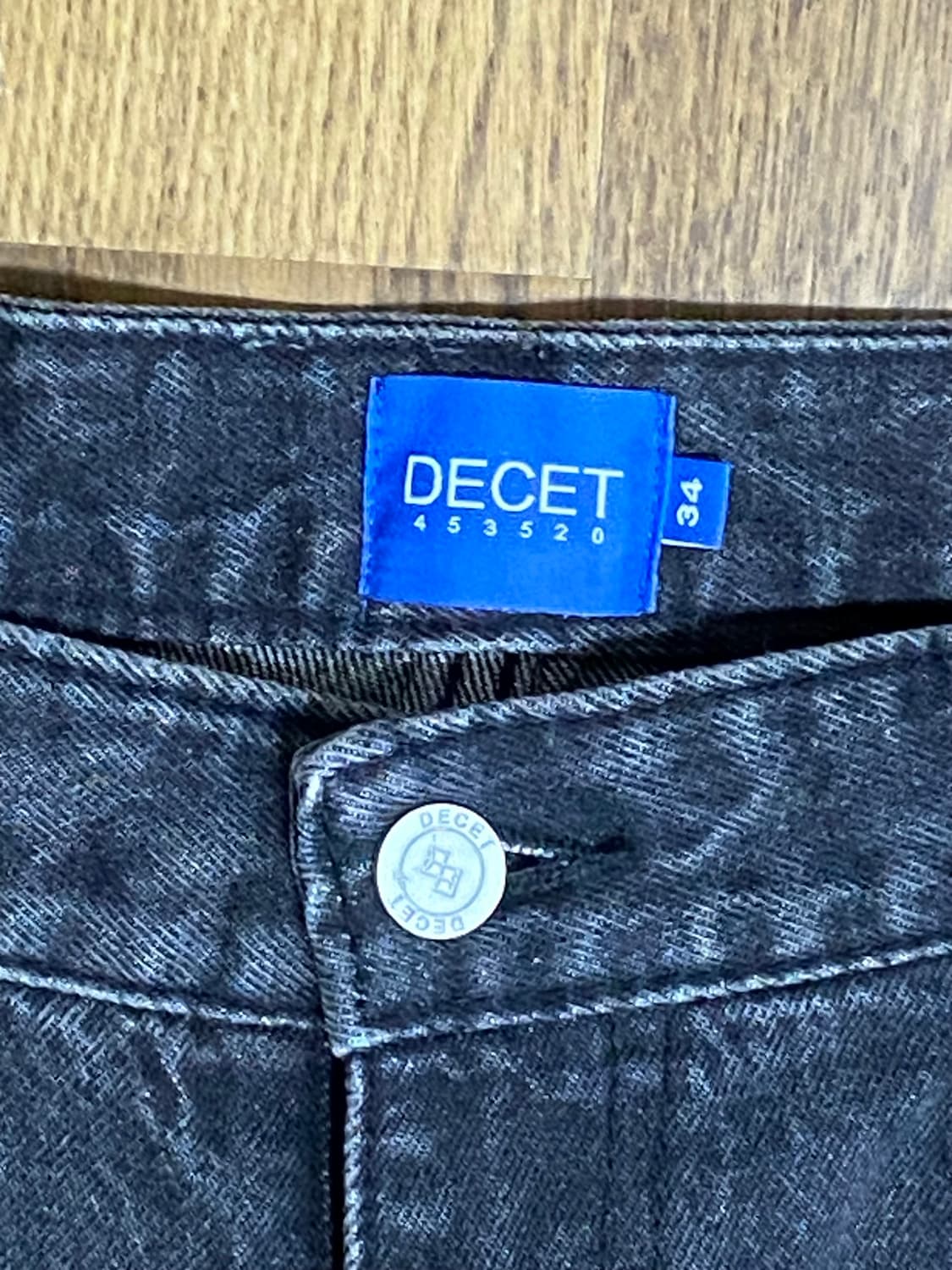 DECET 워싱 벌룬 데님 팬츠 흑청 xl 상품이미지3