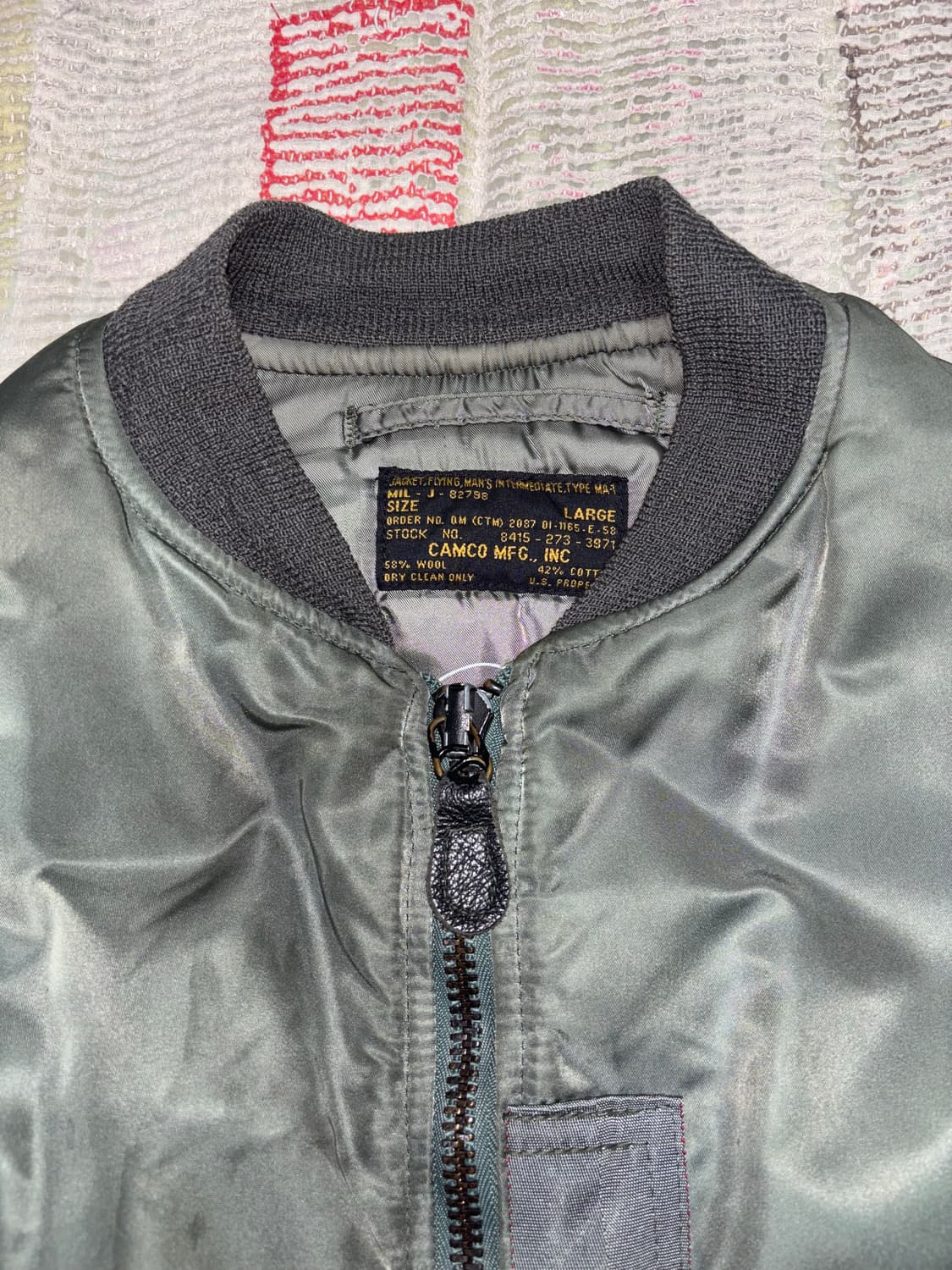 70’s 오리지널 ma-1 L사이즈 상품이미지5