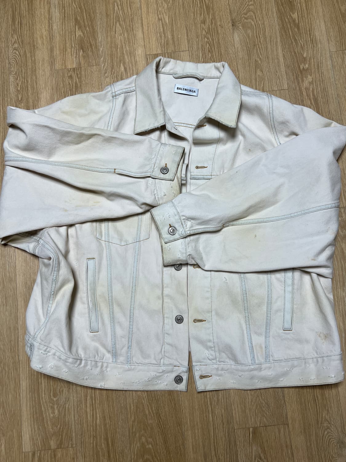 발렌시아가 크림 데님자켓 38 상품이미지4