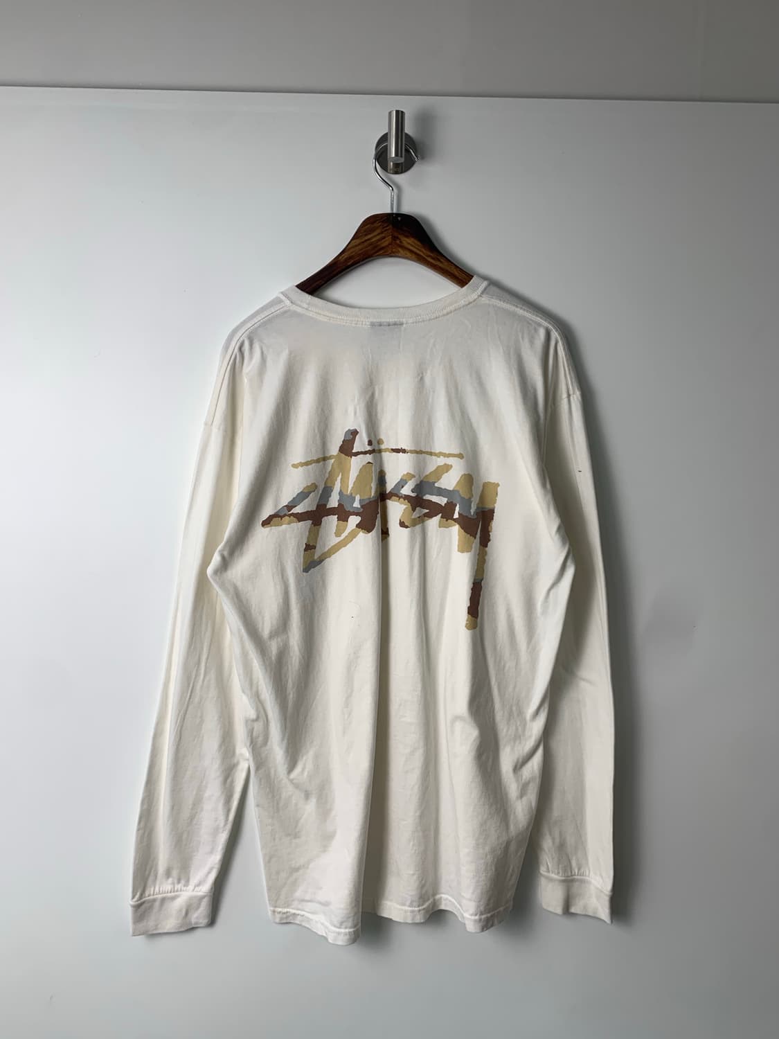 스투시 카모백로고 화이트 롱슬리브 긴팔티 상품이미지4