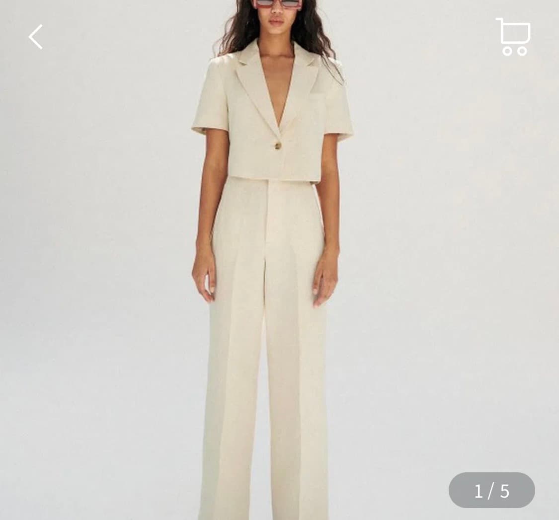 ZARA 자라 린넨 블레이저 자켓 셋업 상품이미지1