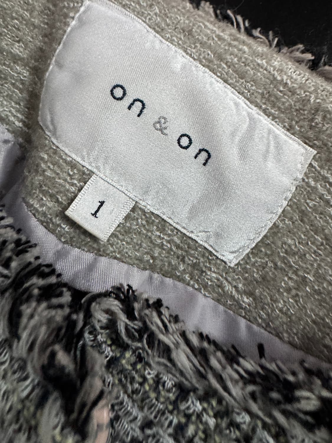 여성 온앤온 On & On 트위드 코트 자켓 하객룩 S 상품이미지3