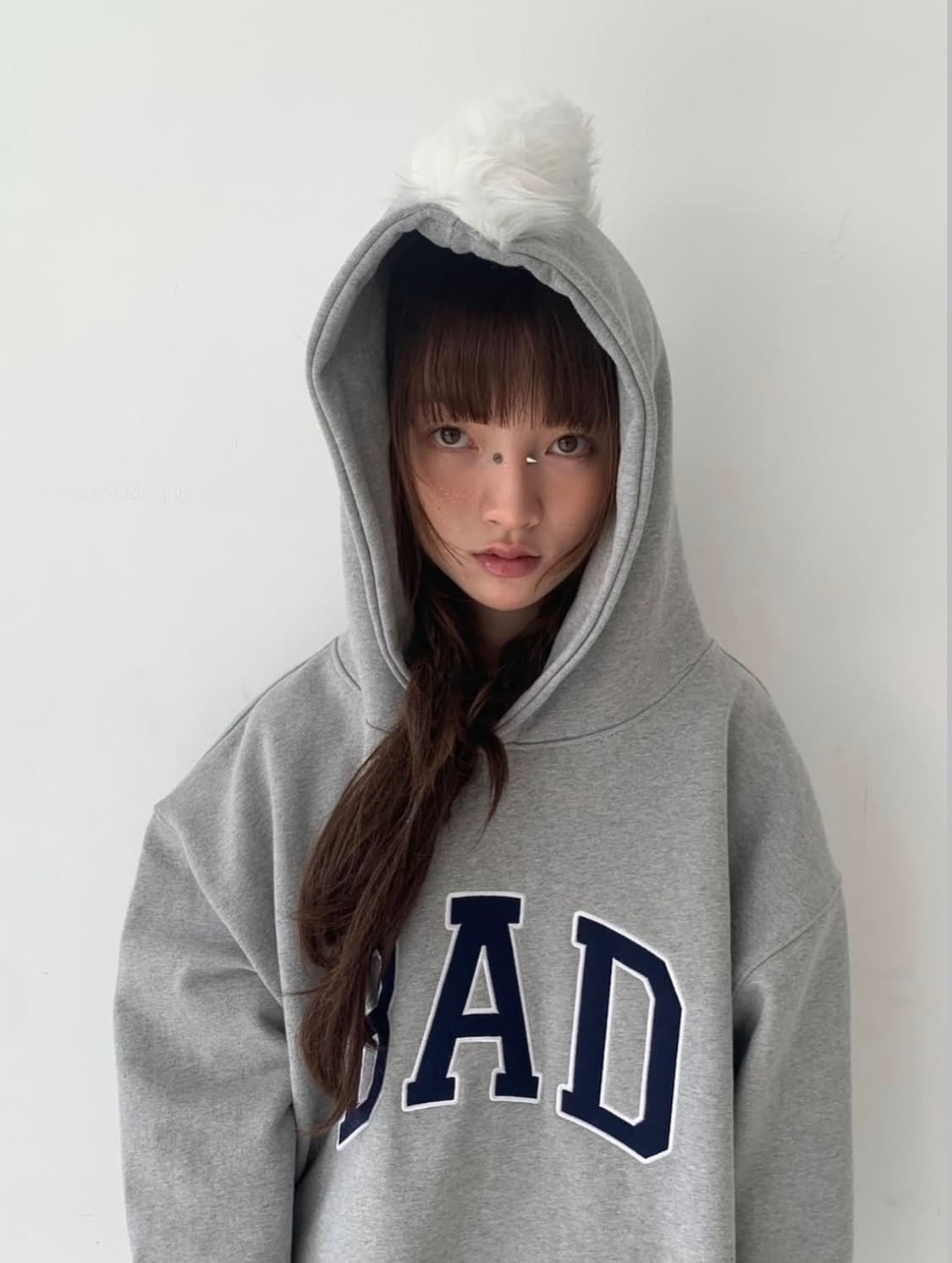 샵페어리 bad 후드티 회색 상품이미지1