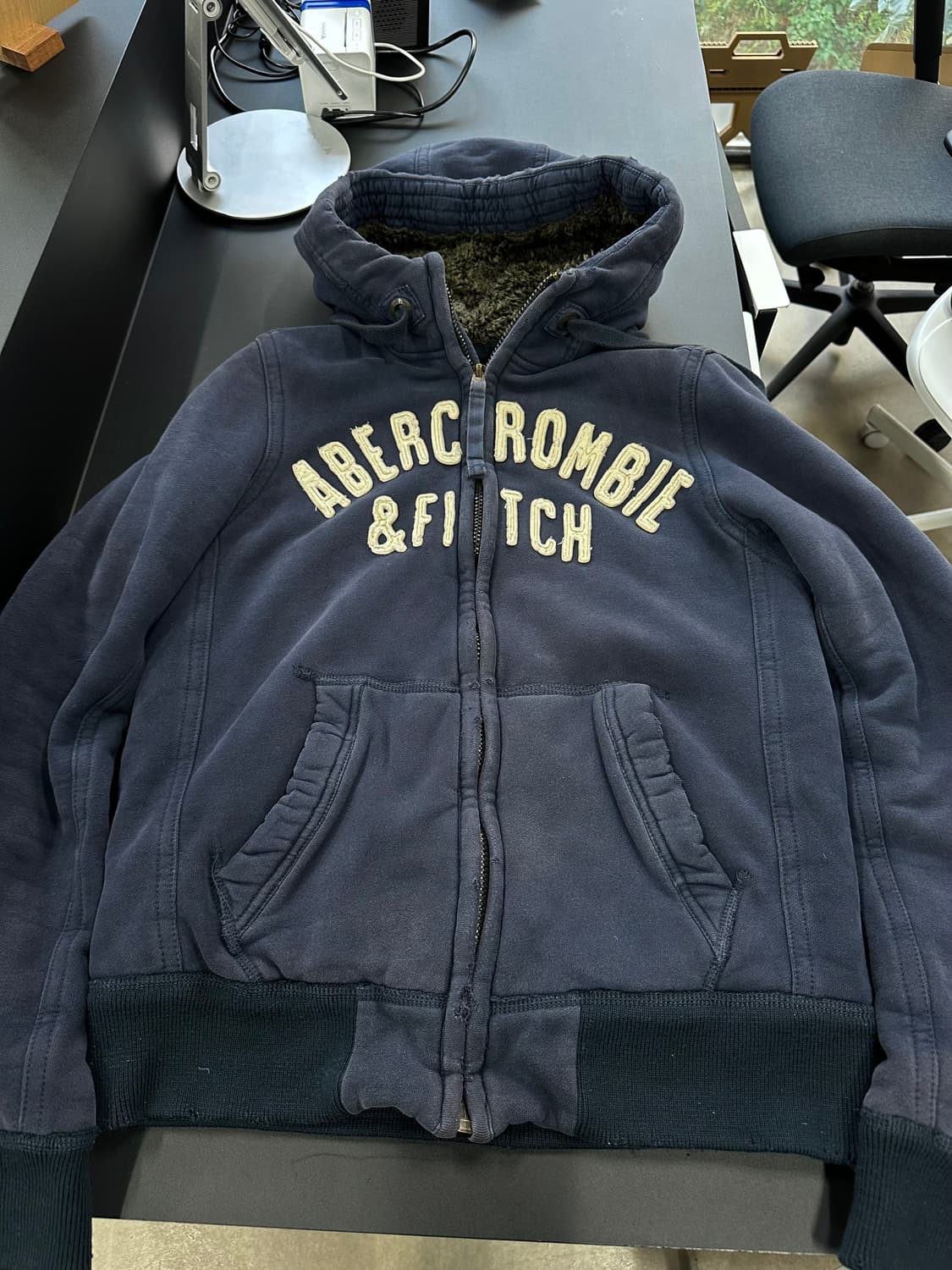 아베크롬비 울프죠 데미지 퍼 후드자켓 상품이미지5