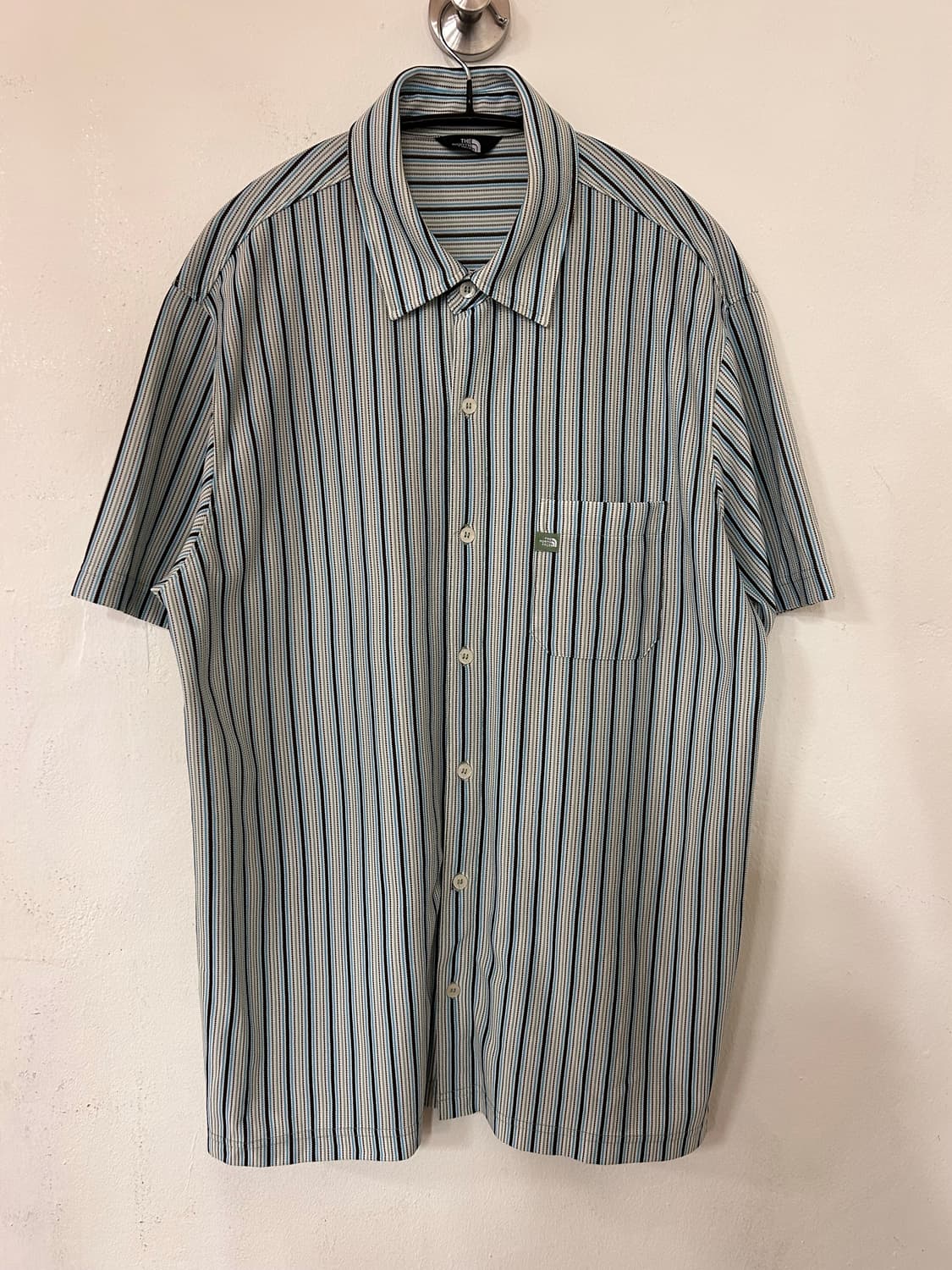 노스페이스 스트라이프 쿨맥스 반팔 셔츠 L 상품이미지1