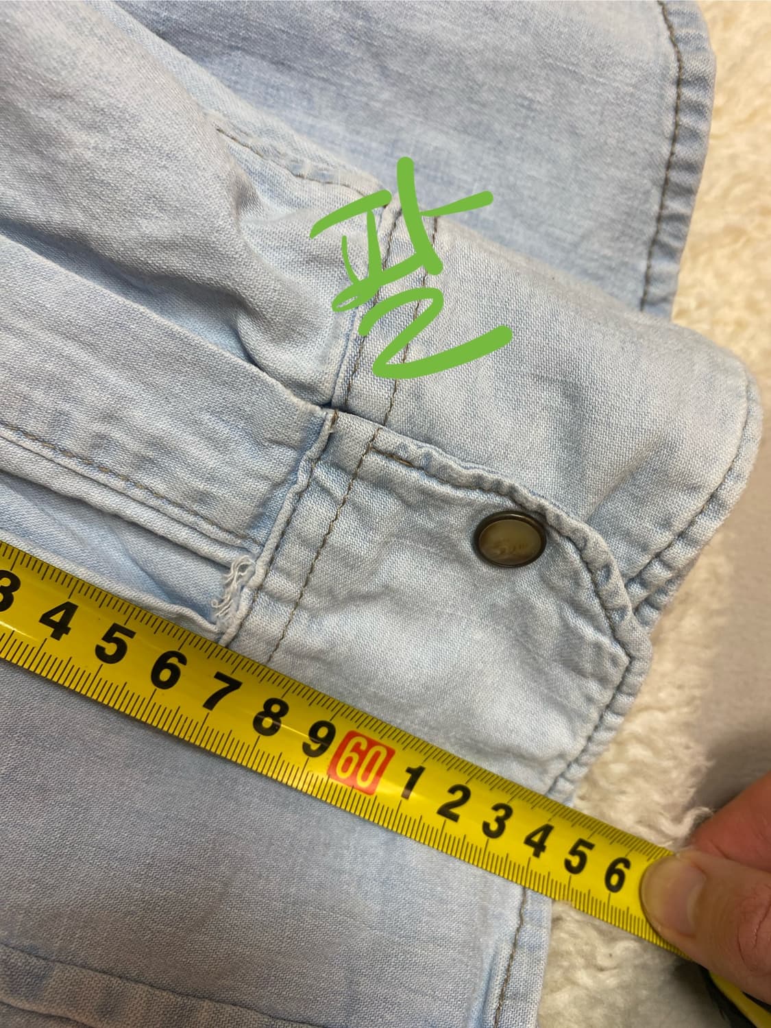 랭글러 wrangler 데님 셔츠 웨스턴 샴브레이 셔츠 2xl 상품이미지5