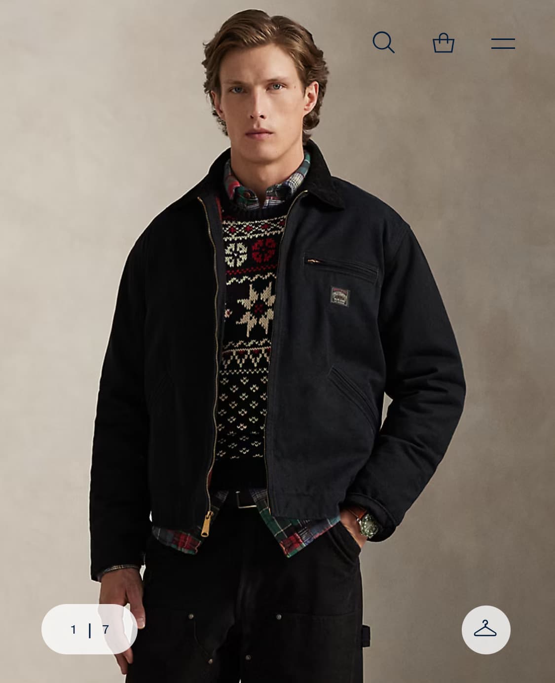 25시즌 폴로 컨트리 캔버스 자켓 xs 상품이미지1