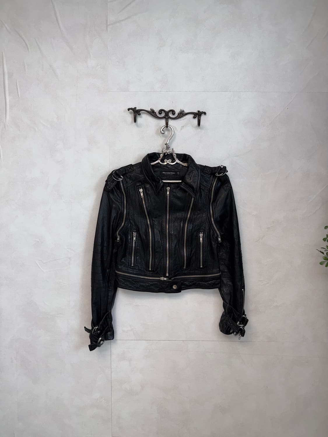 Bilion Dollar Babes lamb skin zipper jk 상품이미지2