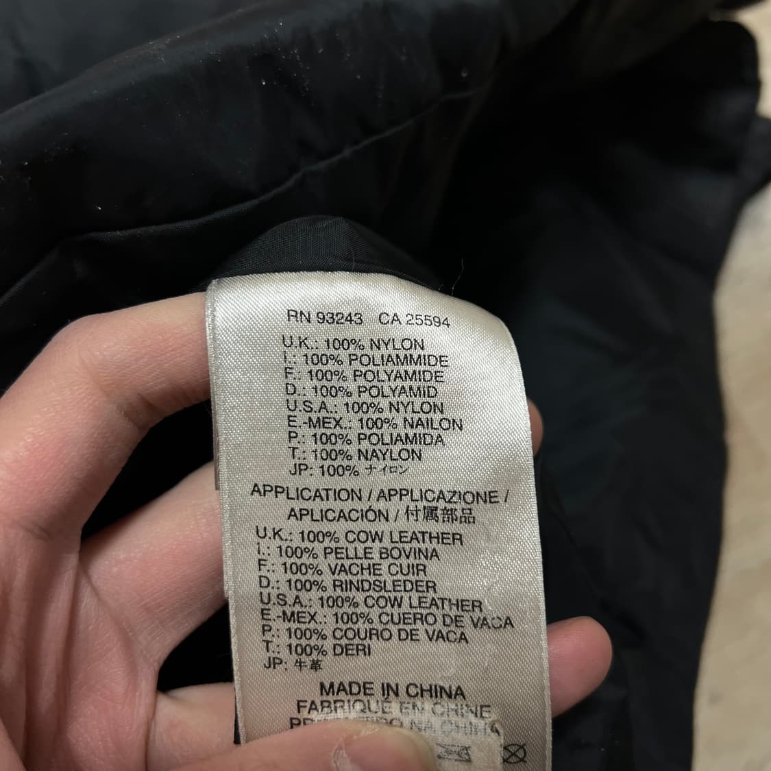 디젤 여성 소가죽 배색 와펜 하이넥 롱패딩 점퍼 [블랙] L/100 상품이미지6