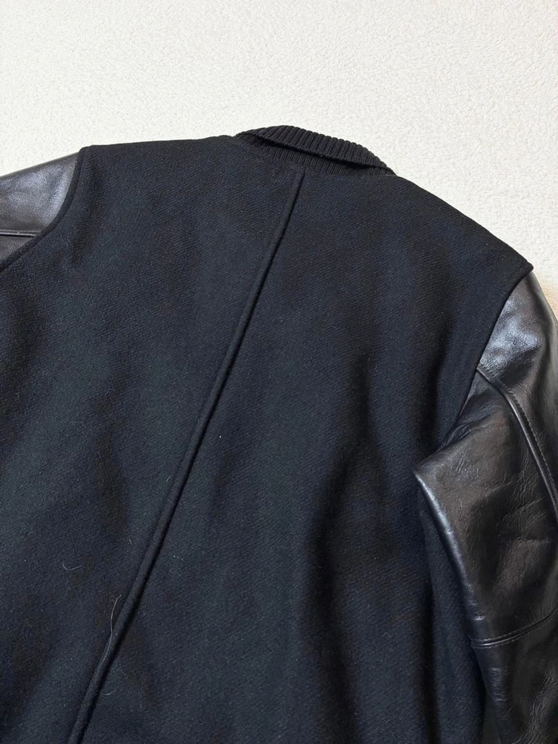 에스피오나지 신슐레이트 울 소가죽 배색 바시티 자켓 PN6949 상품이미지8