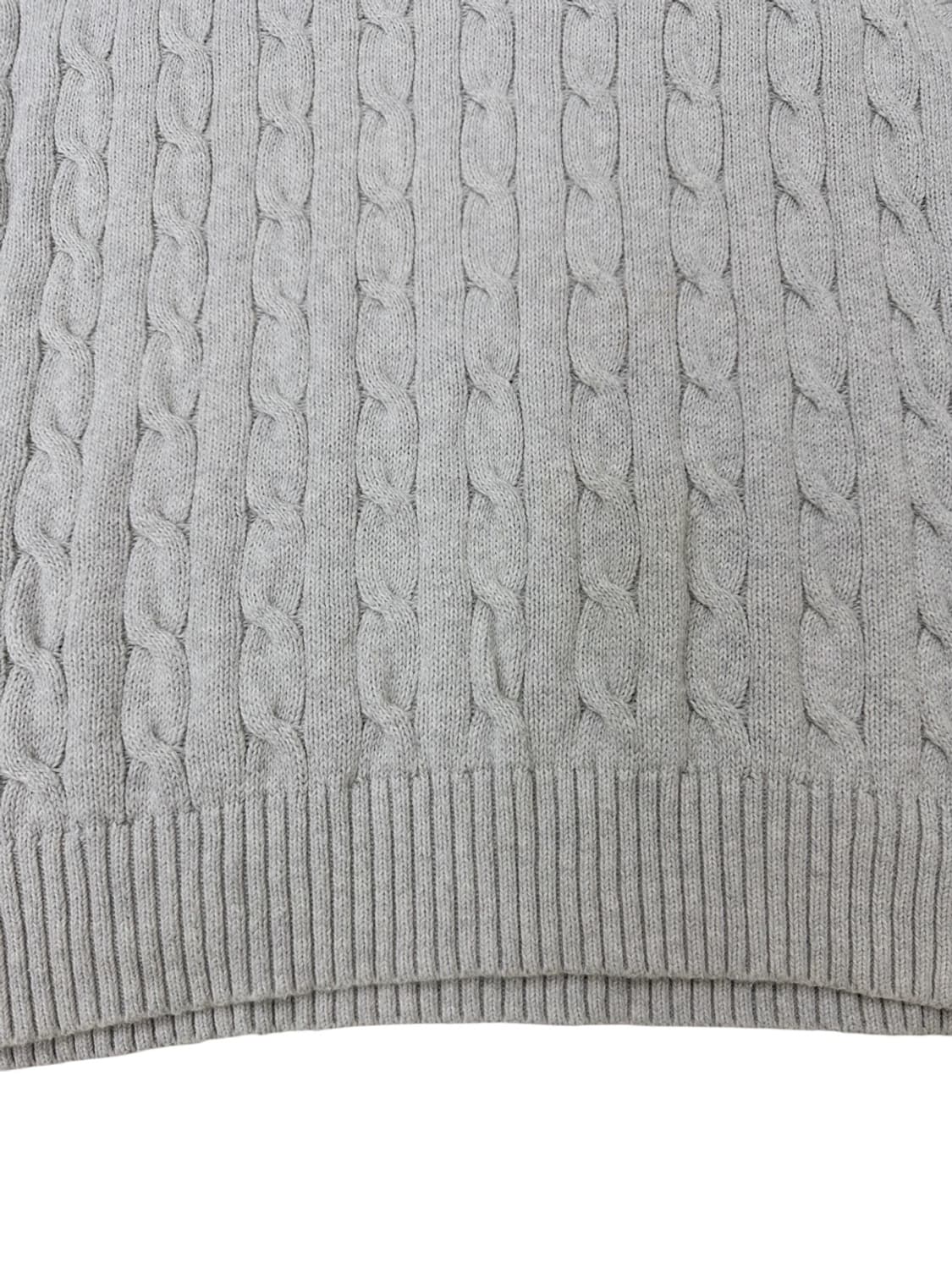 폴로 꽈배기 케이블 니트조끼 그레이 (2XL)  상품이미지6