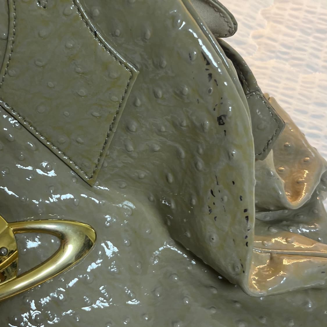 비비안웨스트우드 빈티지 빅 숄더백 아이보리 상품이미지6