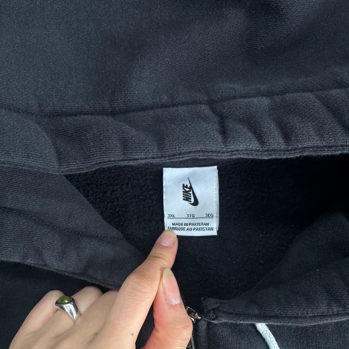 Nike 나이키 스몰로고 블랙 후드집업  상품이미지5