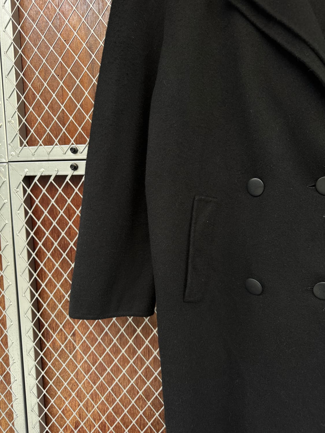 LANIERIE LUIGI COLOMBO 콜롬보 캐시미어 블랙 더블 코트 상품이미지4