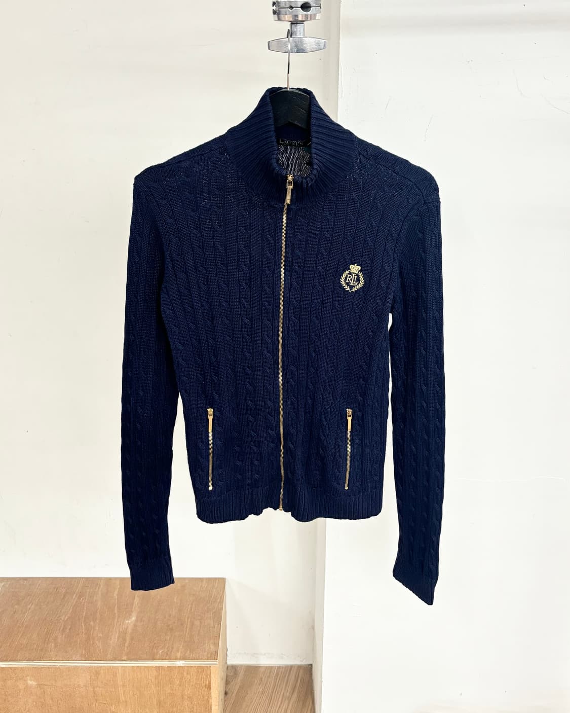 로렌 랄프 로렌 네이비 케이블 니트 집업 상품이미지1