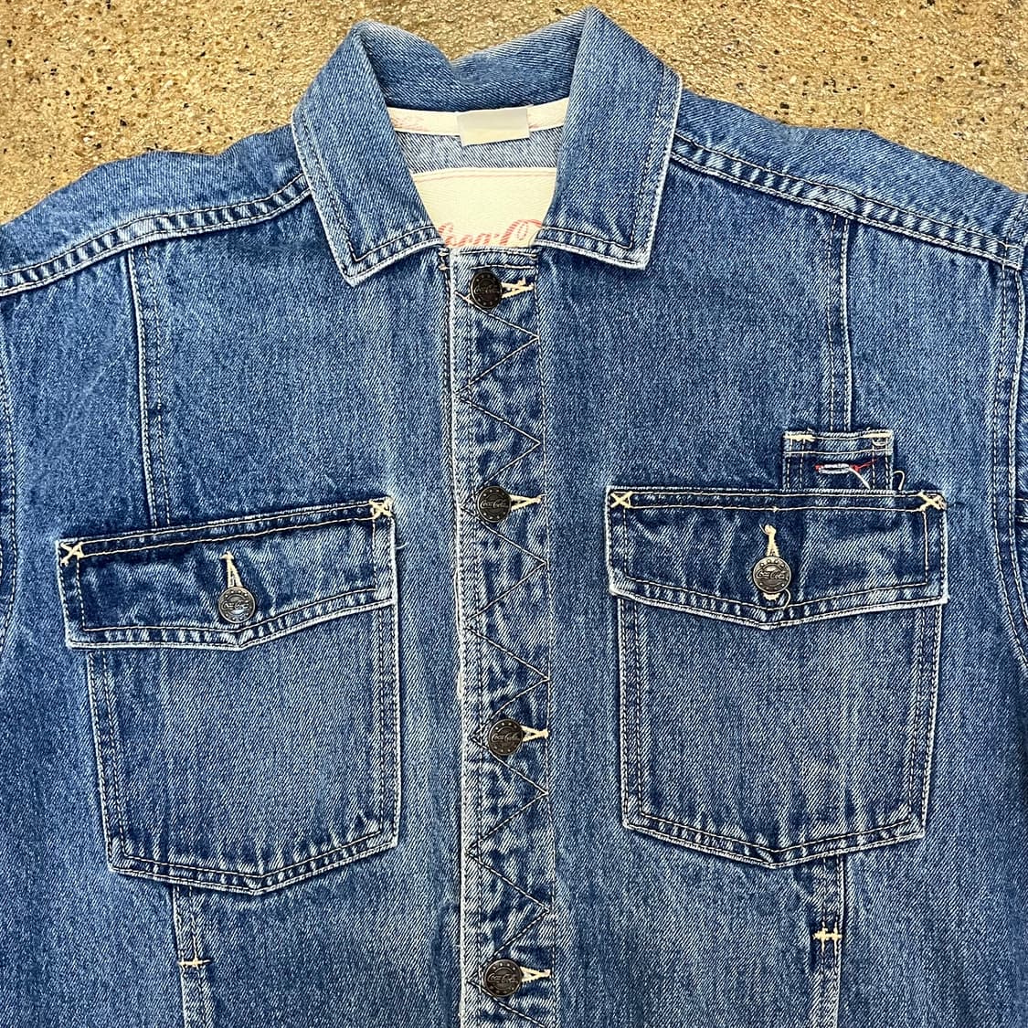 레어 90s USA 코카콜라 청자켓 데님자켓 상품이미지5