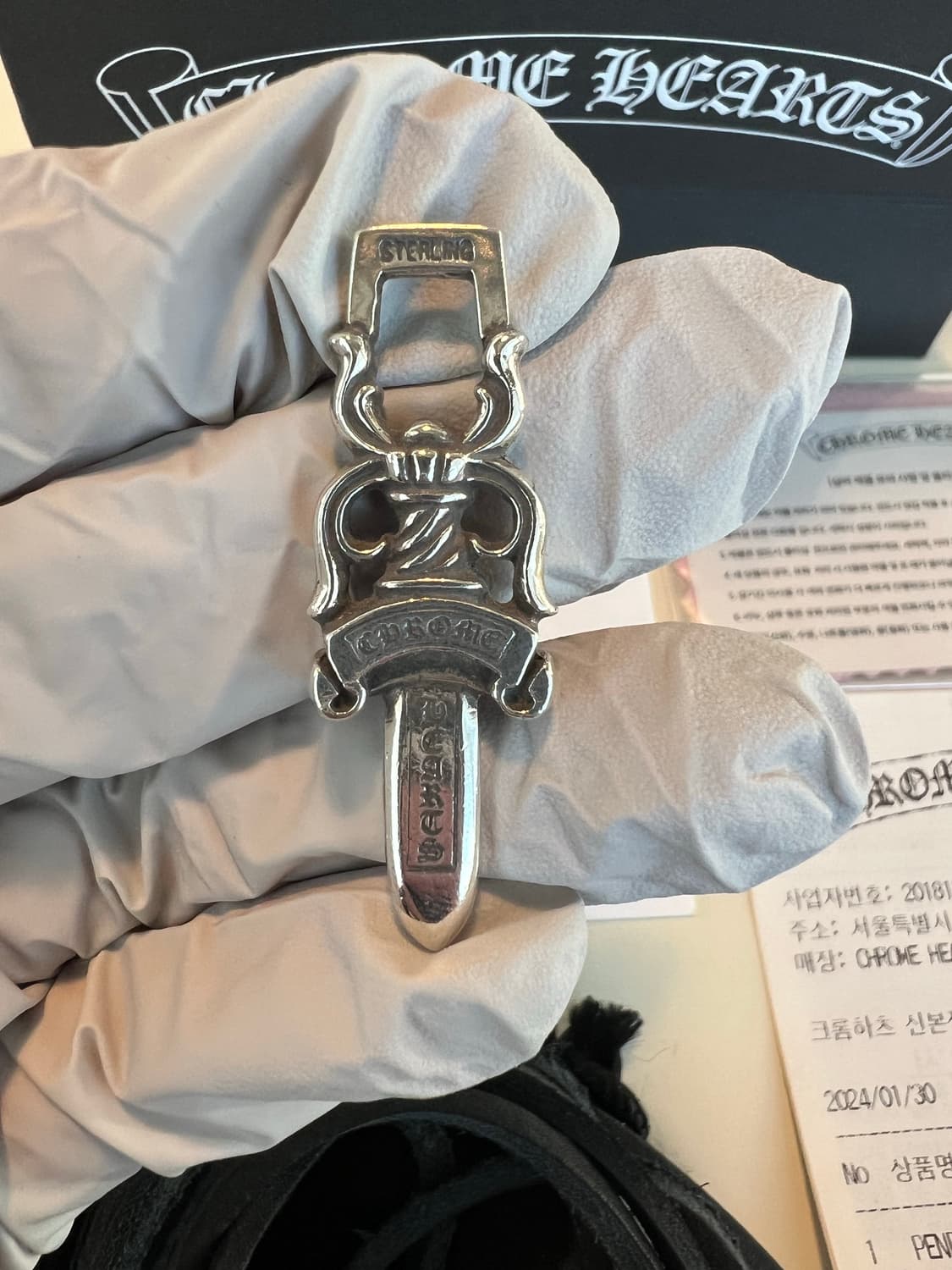 크롬하츠 10대거 펜던트 + 정품 가죽줄 상품이미지2