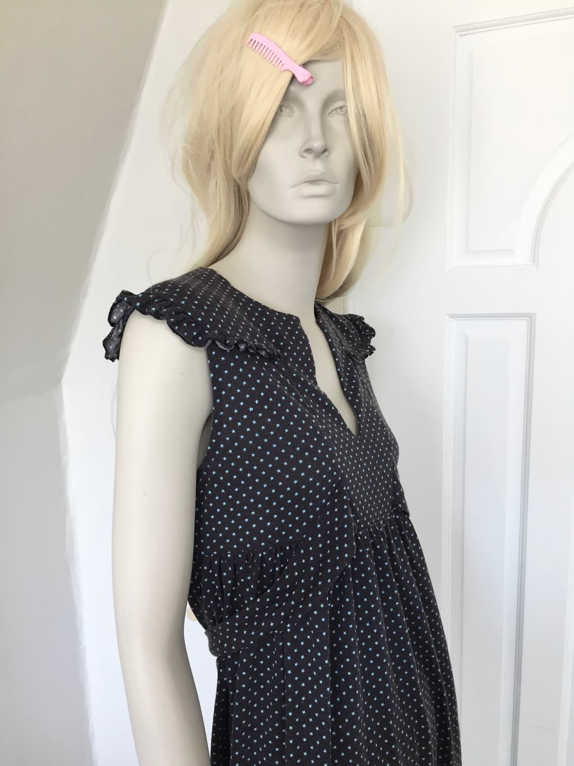 Cute Star Print Sailor Collar Dress 상품이미지4