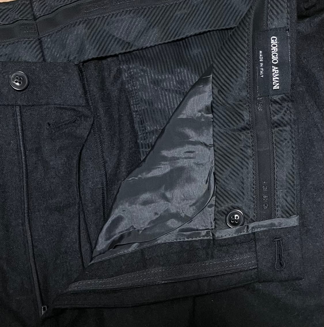 조르지오 아르마니 남성 울 팬츠 56R 차콜 상품이미지2