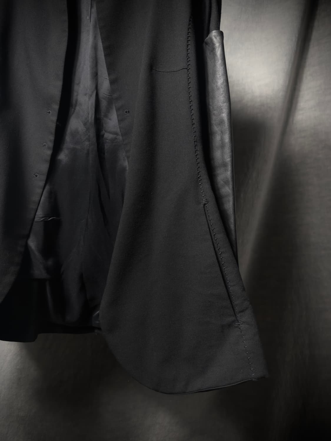 Masnada Leather Sleeve Hand Seam Jacket 상품이미지5