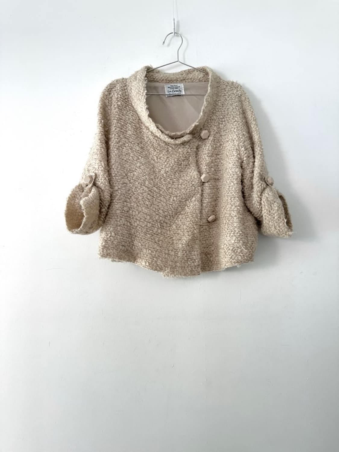 Fold neck button jacket / beige 상품이미지6