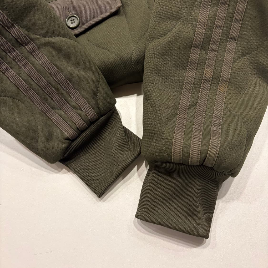 [95] 00s 아디다스 퀼팅 트랙탑 올리브 쓰리스트라이프 B532 상품이미지8