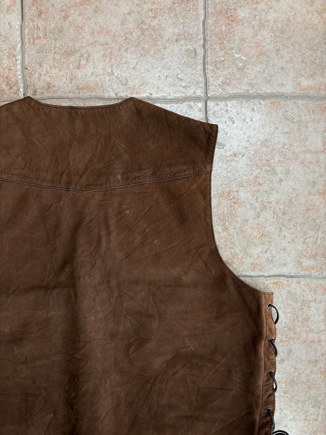 [3XL] High way brown leather vest 상품이미지6
