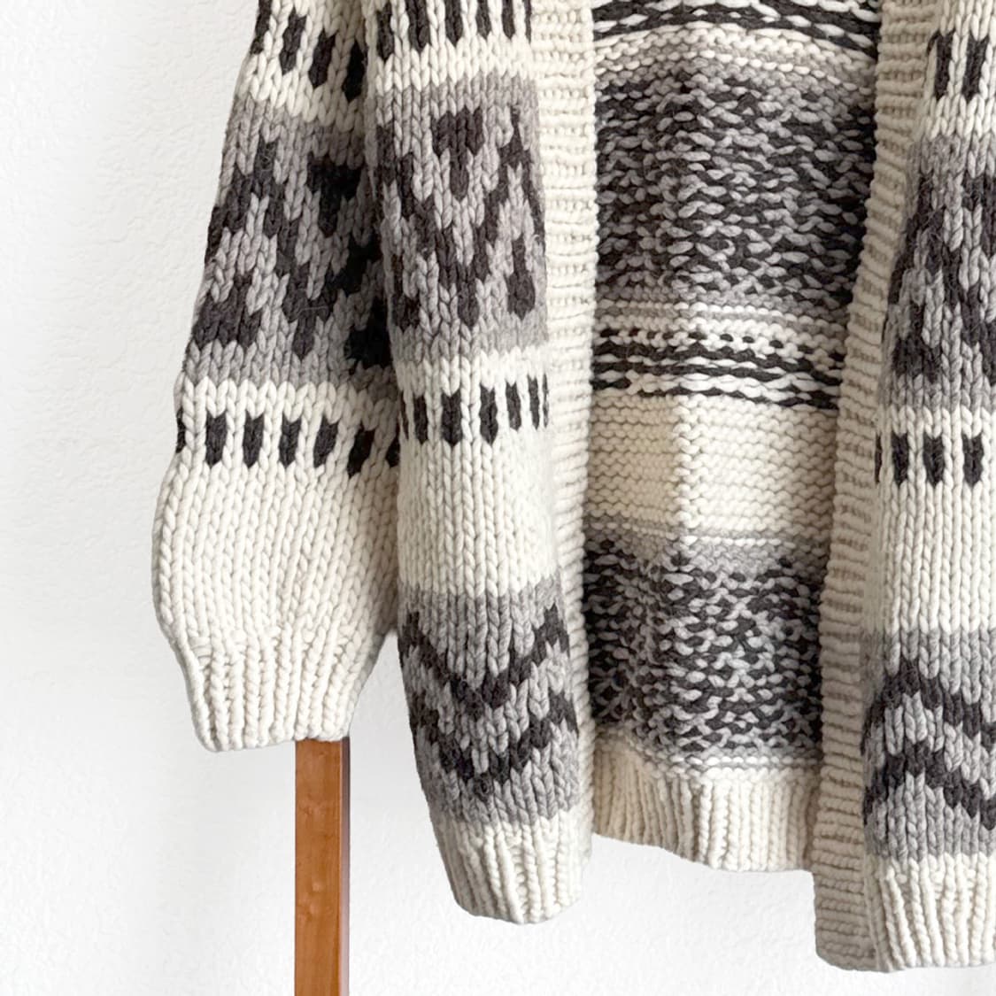 눈송이 숲길 니트 숄가디건 상품이미지3