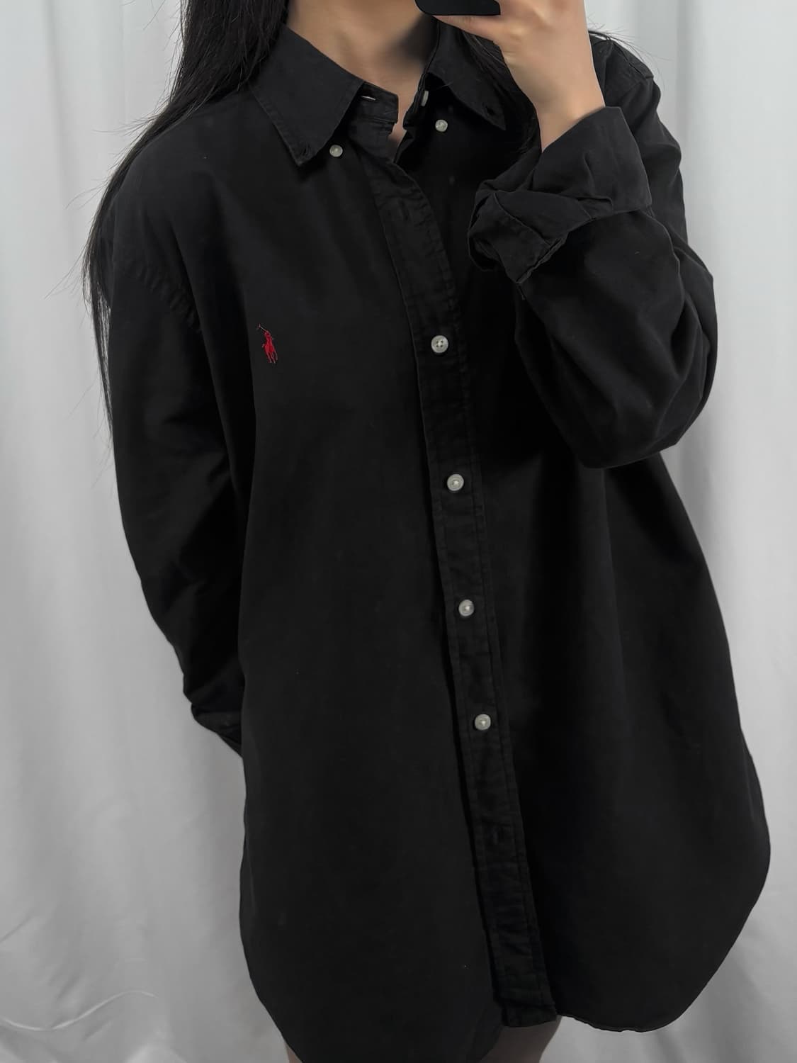 폴로 블랙 클래식 핏 셔츠 상품이미지1