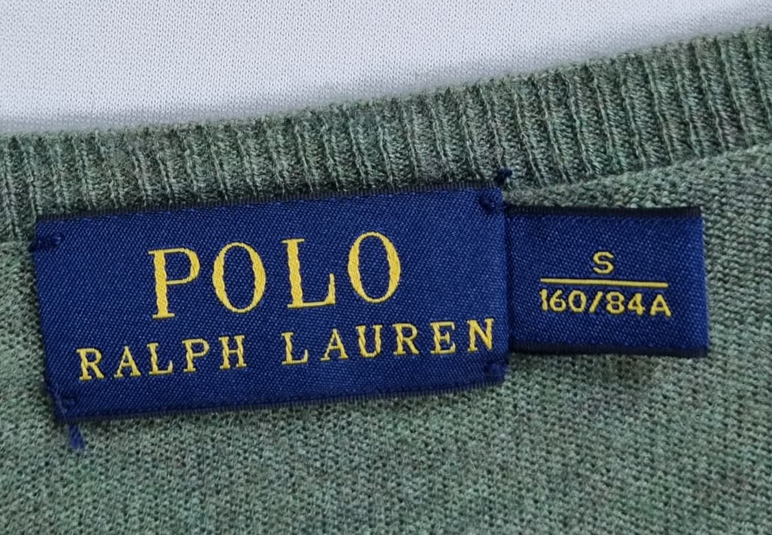 오버핏 S ) 폴로랄프로렌 그린 브이넥 니트 상품이미지4
