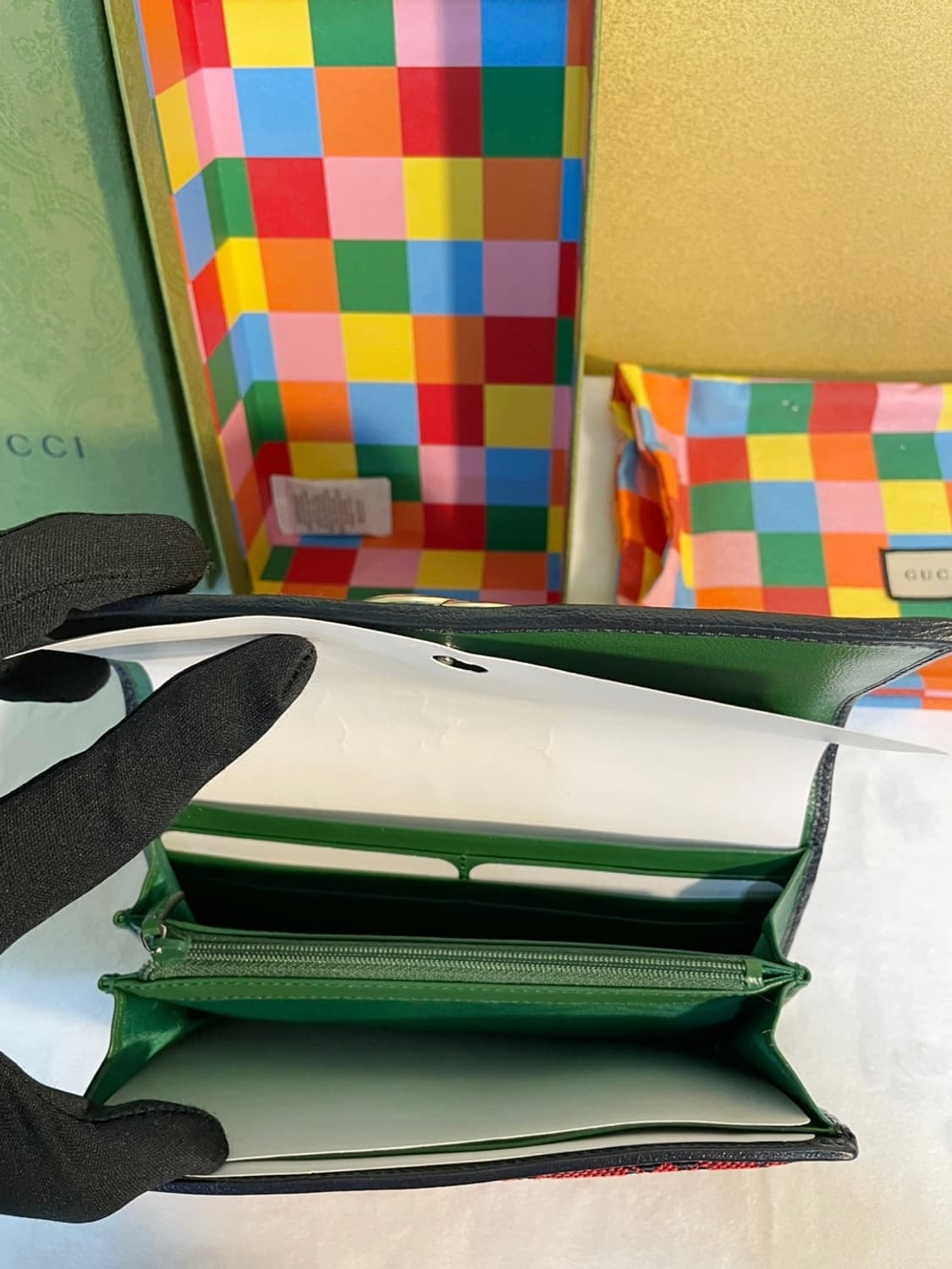 구찌 GG멀티컬러 핑크 플랩 장지갑 상품이미지2