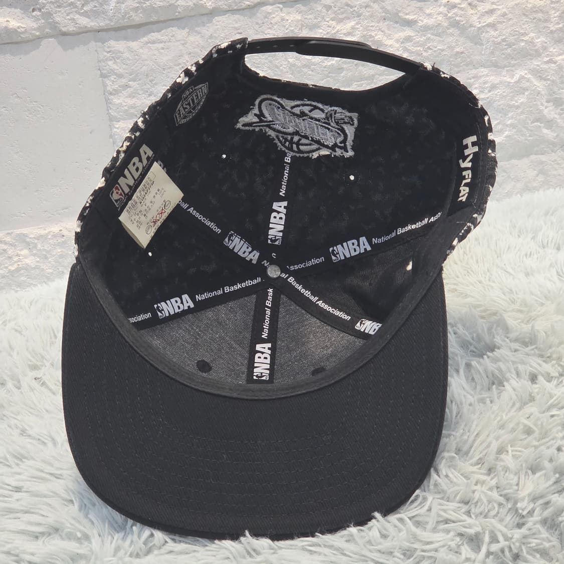 L7-1:NBA 클리블랜드 하이플랫 스냅백 블랙 화이트 56-59 상품이미지6