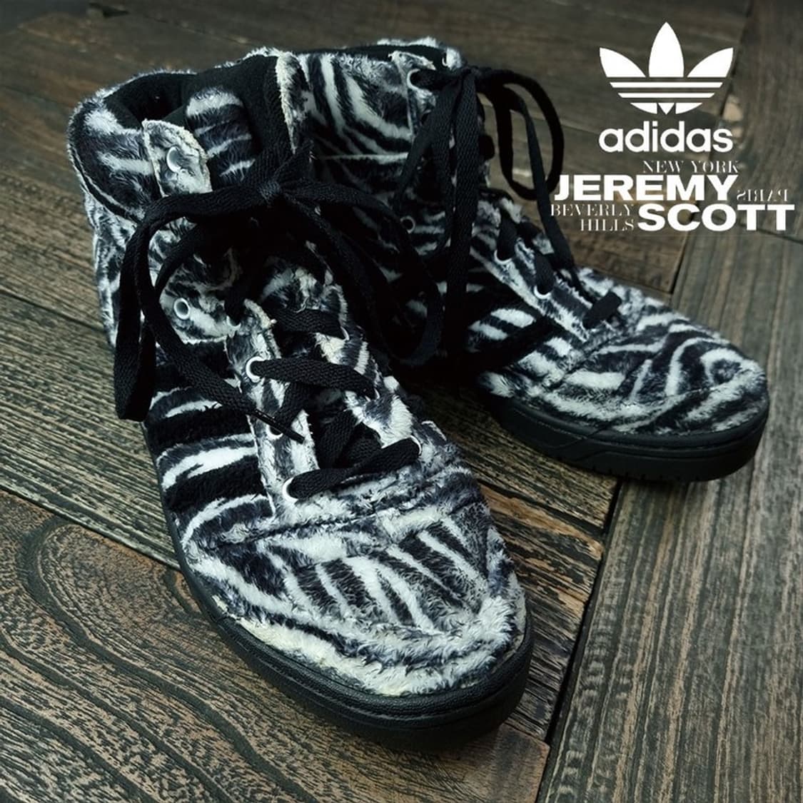 [아디다스 X 제레미스캇] 지브라 백호 에니멀 포럼 하이 01586 상품이미지1