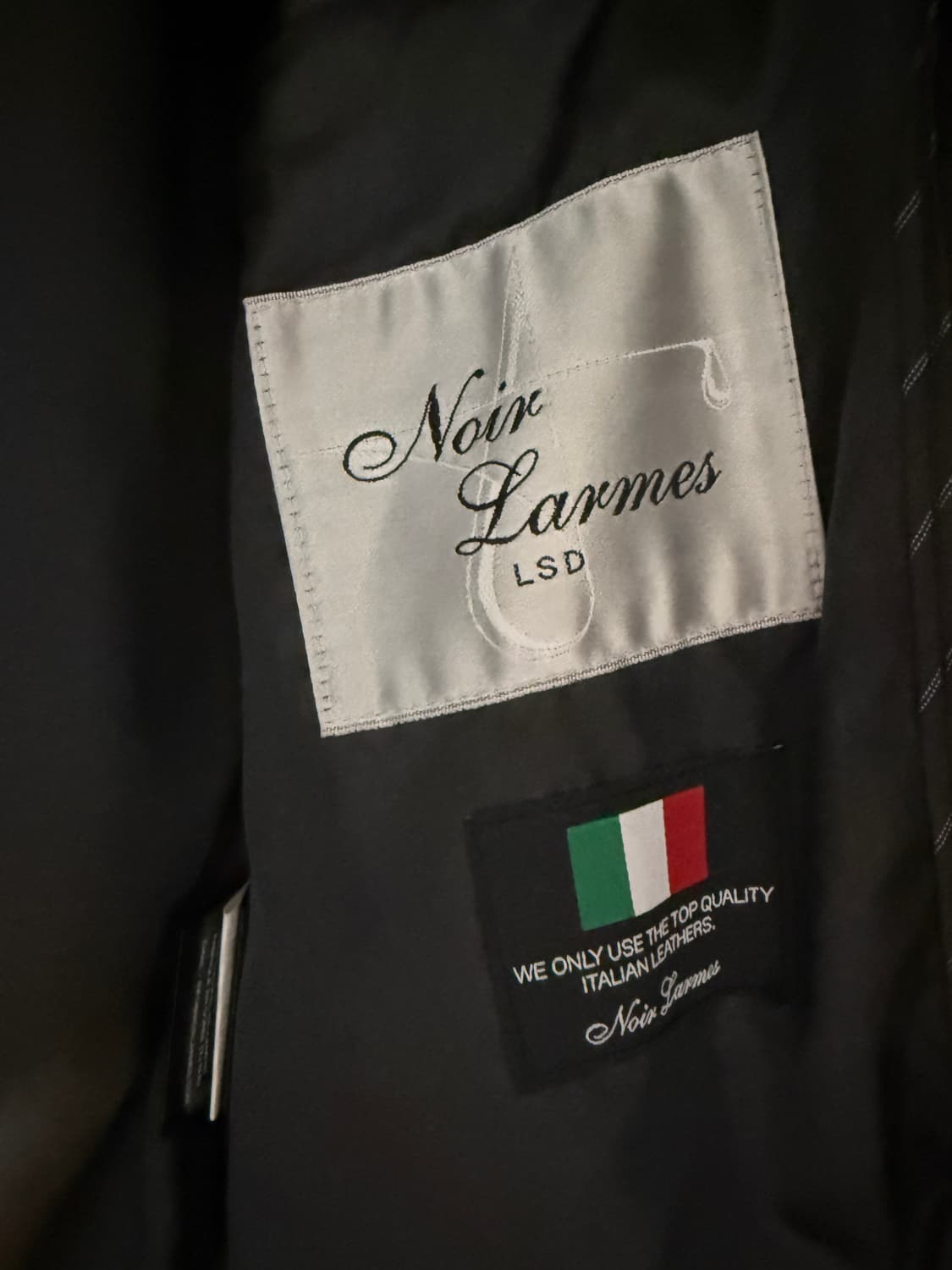 [46]느와르라르메스 세미오버 가죽자켓 상품이미지5