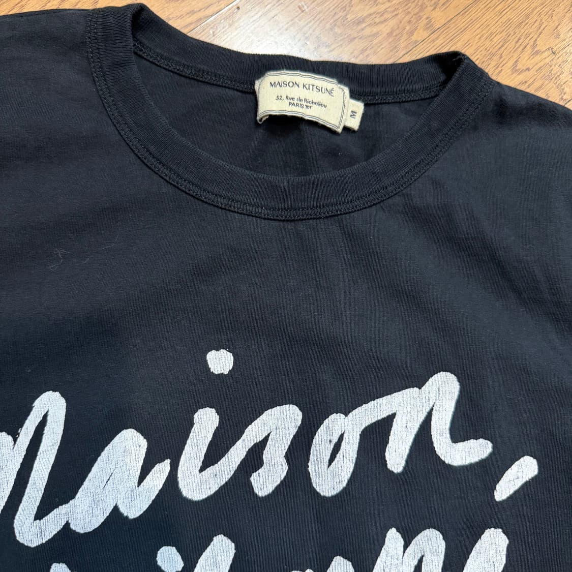 메종키츠네 핸드라이팅 클래식 반팔 티셔츠 상품이미지2