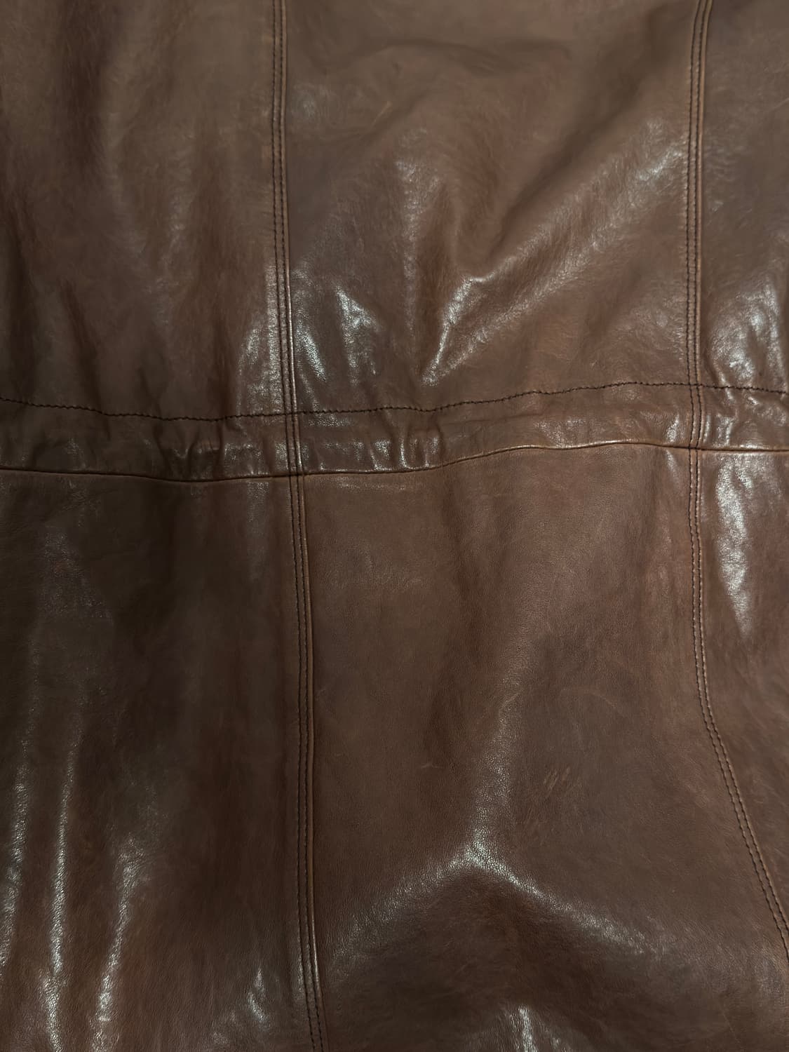 브라운 포켓 레더 자켓  상품이미지3
