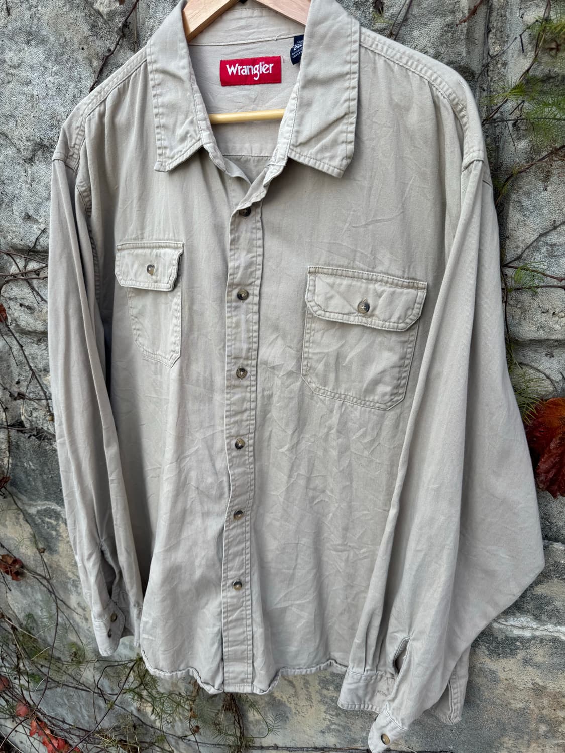랭글러 빈티지 투포켓 워크 셔츠 베이지 2xl 상품이미지2