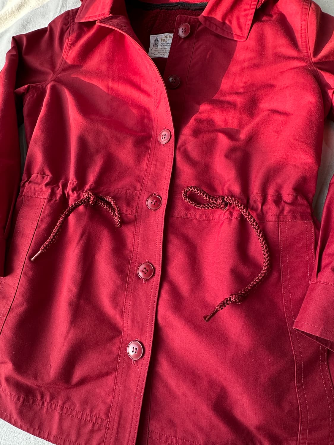 런던포그 후디드 코트 버건디 8 REG 상품이미지3