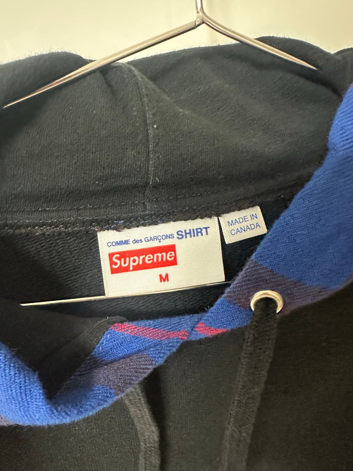 슈프림x꼼데가르송 후드 블랙  상품이미지2