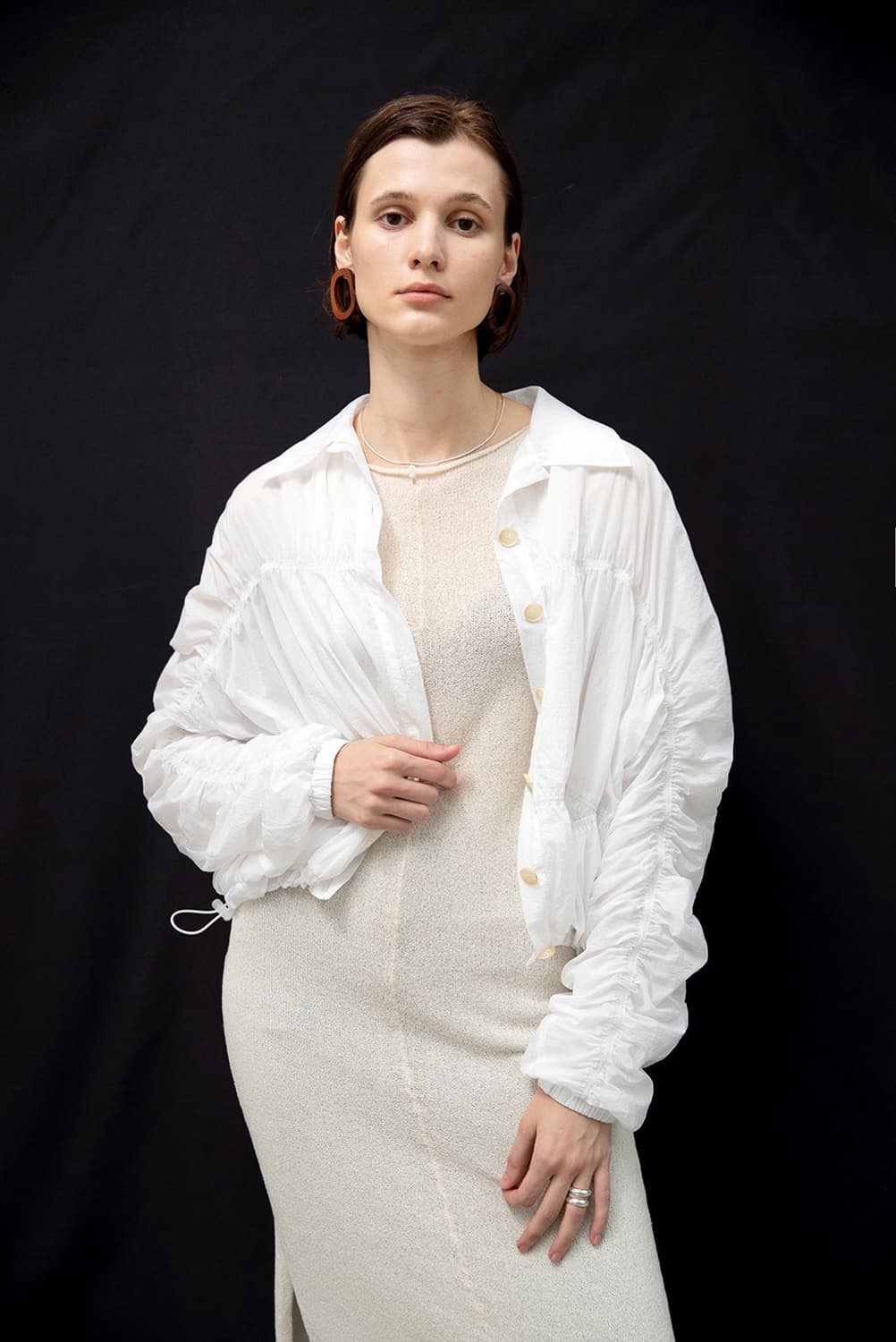 위메농 nora bubble shirring windbreaker 상품이미지1