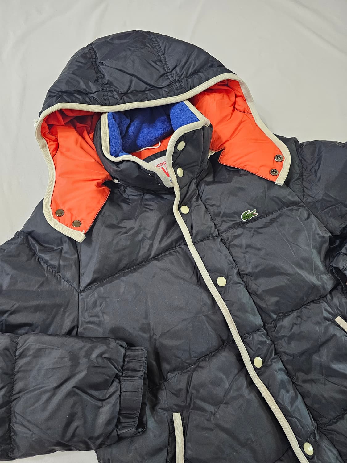 [100,L] 라코스테 남성 후드 덕 다운 패딩 블랙 상품이미지2